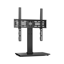 FITUEYES Tabletop TV Stand for 27" to 55" Screens,Universal TV Pedestal Stand Height Adjustable, Holds 40 kgs, Cable Management, Easy Assembly, Black