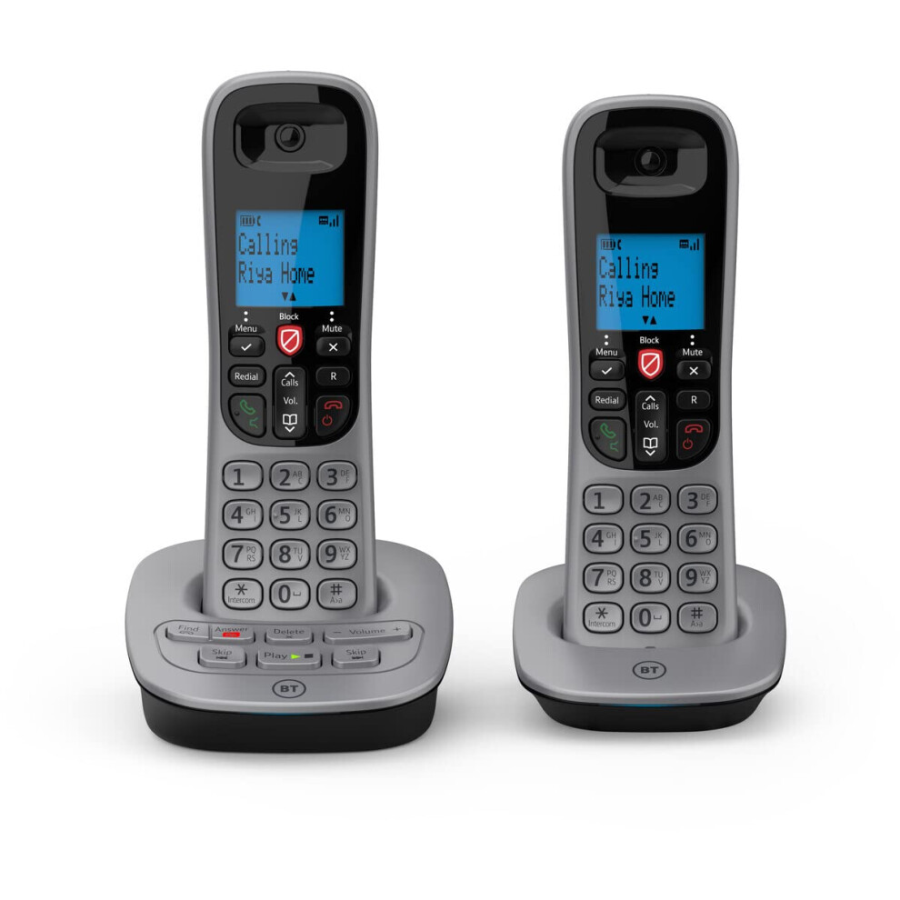 BT 7660 Cordless Landline House Phone, Nuisance Call Blocker, Call Block Button, Answer Machine, Twin Handset Pack