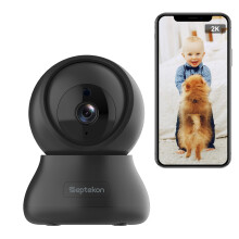 Septekon 2K FHD WiFi Camera Security Camera indoor - Wireless Baby Camera, Pet Camera - 360 Pan Tilt Security Camera - Cloud Storage - Night Vision