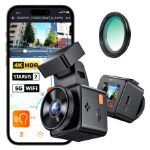 VANTRUE E1 Pro 4K HDR Dash Cam Front STARVIS 2, 5G WiFi Dashcam with CPL, GPS Voice Control, 15s Buffer Parking Monitoring, Car Camera Night Vision,