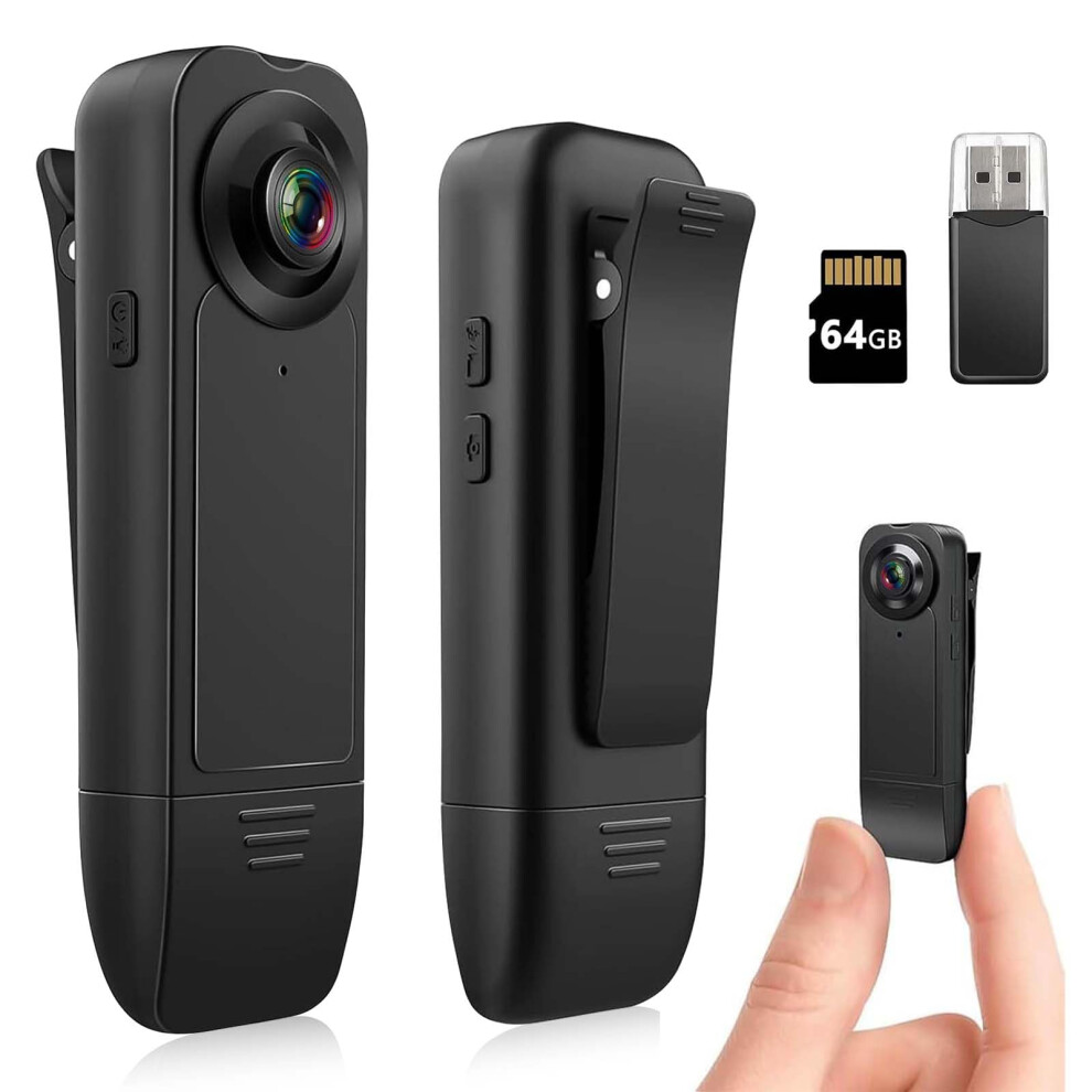 More9room 1080P Mini Body Camera With Audio And Video Body Worn Camera With 64Gb Memory Card Loop Storage Body Cam Wearable Police Camcorder For Hiki 83845802