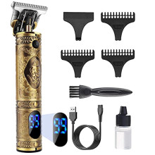 YiLFo Hair Clippers Men Professional Beard Trimmer, Cordless Electric Self Hair Clippers with LCD Screen, Precision Outlining Trimmer-Smooth Clipping