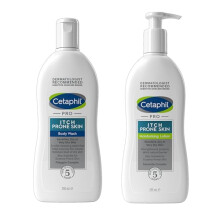 Cetaphil PRO Skincare Set, For Itch Prone & Eczema Prone Skin, Body Wash, 295ml + Body Moisturiser, 295ml, Moisturising Lotion With Niacinamide & She