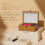 Yintiny Brown Leather CD player With Speakers For Home Decor 4