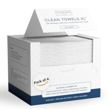 Clean Skin Club Clean Towels XL, 100% USDA Biobased Dermatologist Approved Face Towel, Disposable Clinically Tested Face Towelette, Makeup Remover Dr