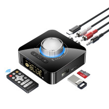 Bluetooth 5.4 Receiver for HiFi, Wireless Audio Adapter with AUX 3.5mm/RCA Bluetooth Audio Receiver for PC/Mac/Smartphone/Tablet/AV Receiver, AptX HD