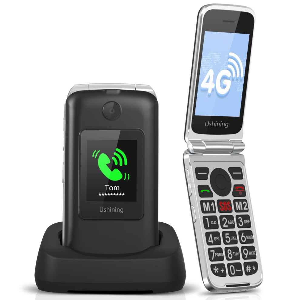 Uleway 4G Senior Mobile Phone Flip Phone Unlocked Easy To Use Big Button Cell Phone With Large Display Loud Sound Sos Emergency Button Long Battery L 31293310
