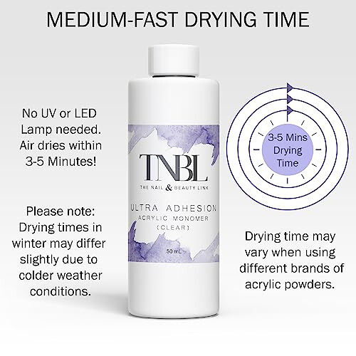 TNBL Ultra Adhesive Acrylic Liquid Monomer (250mL, Clear) 2
