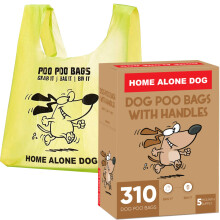 Dog Poo Bags - 310-Pack Dog Poop Bags with Tie Handles - Not on Rolls - Scented, Large and Extra Strong - 36 x 18 cm Each Doggy Bag