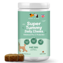 Buddy & Lola Probiotics For Dogs - Daily Dog Probiotic Chews For Digestive Health - Beneficial Prebiotics, Probiotics & Fibre For Better Gut, Firm