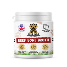 True Dog Beef Bone Broth Powder 250g | 100% Pure Broth Protein Powder for Cats & Dogs, Joint, Digestion & Gut support, Makes 8ltrs, 80 Servings, High