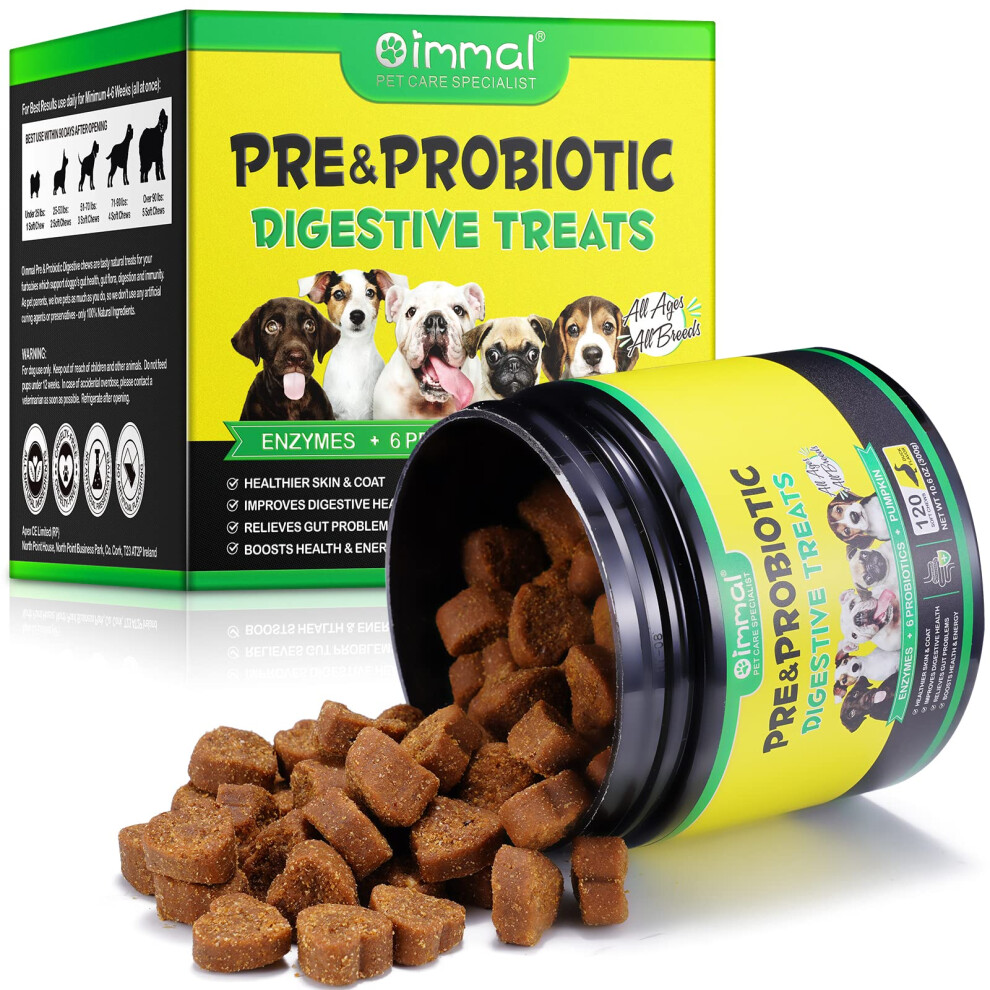 Probiotic Chews for Dogs,Support Dogs Digestive Enzymes,Gut Health,Yeast Balance,Immune Supplement,Probiotics Treats Suitable for All Ages and Breeds
