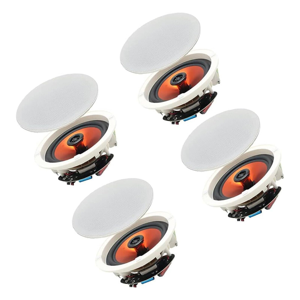 Herdio 6.5" 4 Pcs 600 Watts Ceiling Bluetooth Speakers Home Recessed Ceiling Speaker System Perfect For, Kitchen,Bedroom,Bathroom,Covered Patio 91650146