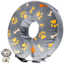 Inflatable Dog Cone Collar for Dogs & Cats - Soft Pet Surgery Recovery Collar, Comfortable Protective Donut Design, Prevents Licking & Biting Wounds