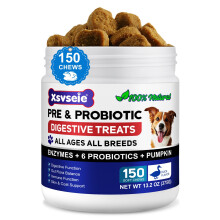 Probiotics for Dogs 150 Chews,Dog Probiotics for Gut Health,Itchy Skin, Allergies, Yeast Balance and Immune System,Dog Probiotic Supplements Duck