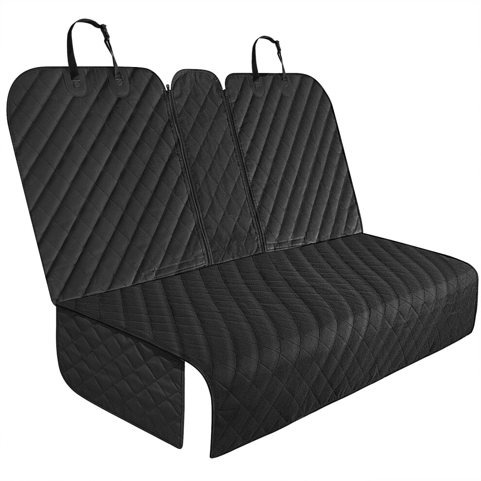 Yonktoo Dog Car Seat Cover | Waterproof, Non-Slip, Scratch-Proof & Easy-To-Clean Protector For 60/40 Split Bench Seats In Cars & Suvs, Standard Black 94001716