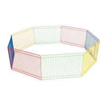 Prevue Pet Products Multi-Color Small Animal Playpen, Enclosed Pet Fence for Small Animals, Expandable Barrier Panels for Indoor or Outdoor Pet
