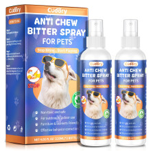 Cudory 2PCS Anti Chew Spray for Dogs, Bitter Apple Dog Spray, 240ml Natural Dog Repellent Spray to Stop Chewing, Cat Deterrent Spray Training Behavior