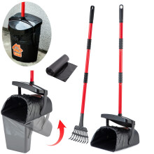BANORES Pooper Scooper Large Swivel Bin & Rake for Large & Small Dogs Non-Breakable Dog Poop Scooper with 20 Waste Bags Easy to Clean Pet Waste Use on