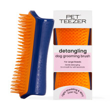 Tangle Teezer | Pet Teezer | Detangling and Dog Grooming Brush | Dry Brush or Dog Bath Brush | Navy & Orange