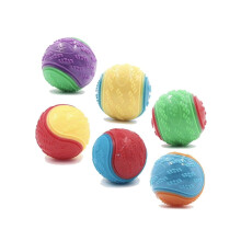 AYR 6Pcs Squeaky Dog Ball, Teeth Cleaning Puppy Chew Toys, Interactive Dog Training Ball