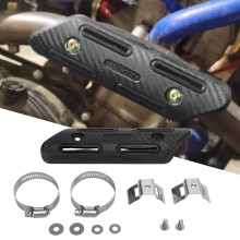 Schwarzer Hitzeschutz für 4-Takt Motorräder: Schützt 25-51mm Abgasanlage