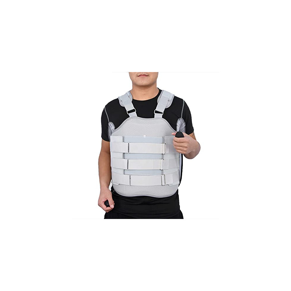 Thoracolumbal Fixation Brace for Thoracic Kyphosis, Full Back Support, Inflatable Fit, XL Size for Men
