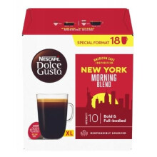NESCAFE DOLCE GUSTO New York Morning Blend XL Coffee Pods, 18 Capsules – Bold & Intense Roast