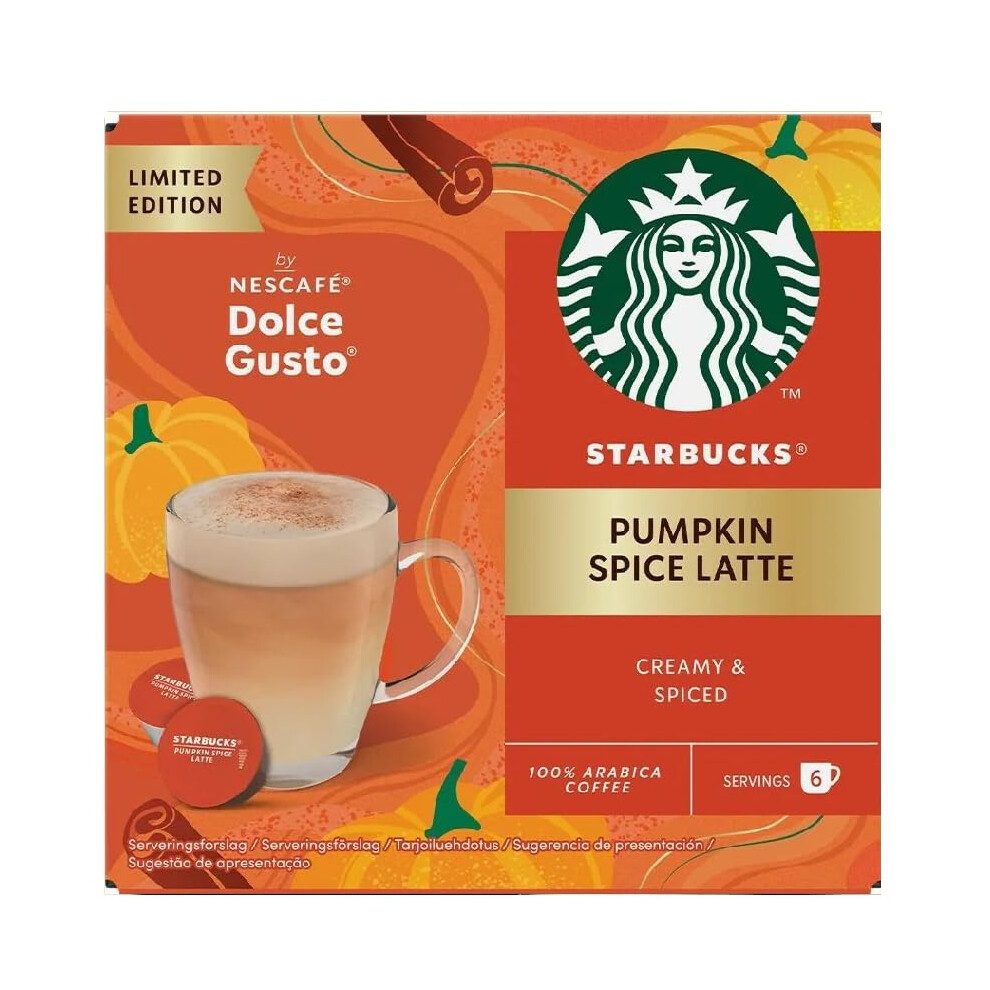 Starbucks Pumpkin Spice Latte By Nescafé Dolce Gusto Coffee Pods X12 – Roast Dark