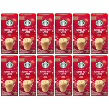 STARBUCKS Toffee Nut Latte Limited Edition Premium Instant Coffee Sticks x4 (Pack of 12, Total 48 Sachets)
