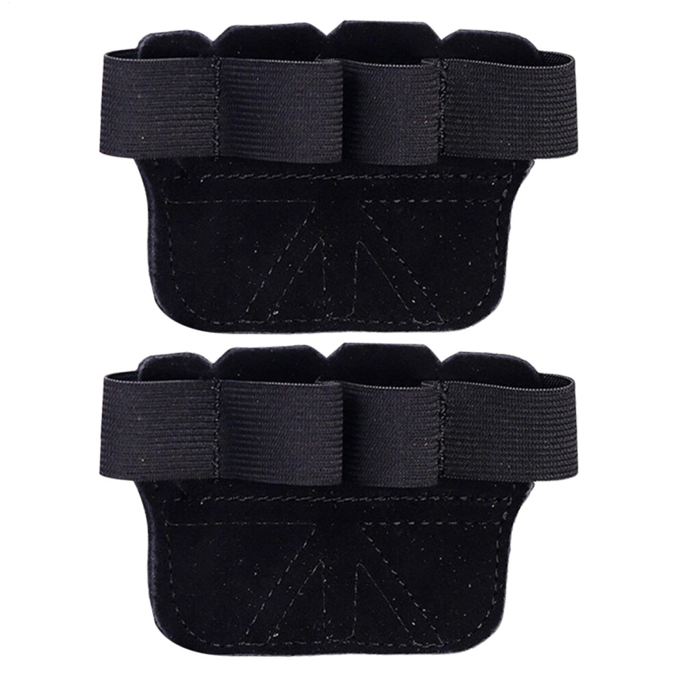 Pull Up Training Shoes with Hand Grips for Weight Lifting, Black Elastic Grip Pads for Strength Training and Deadlifts-image-OPC-PK55W8F-NEW