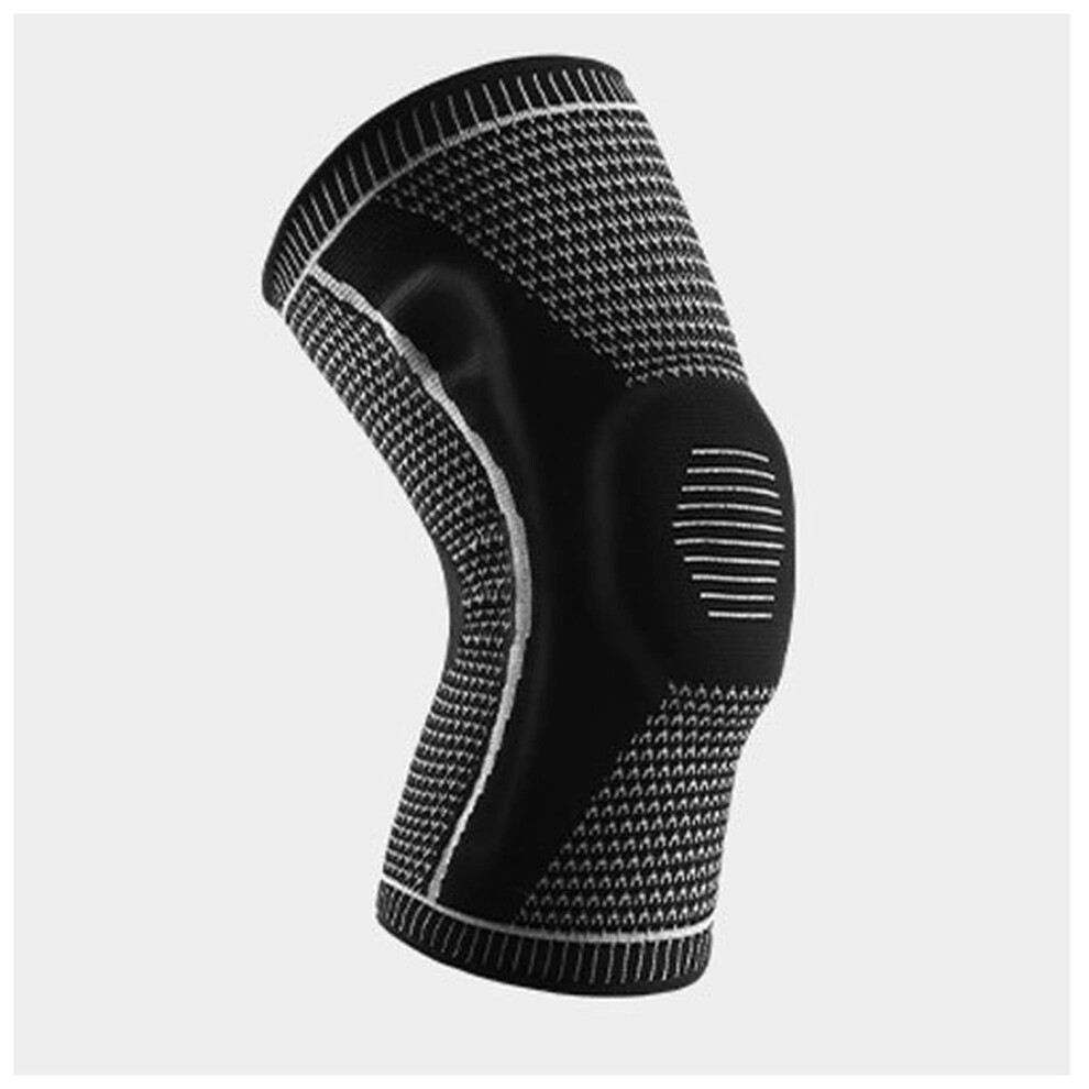 Knee Pads For Sports Support - Silicone Spring Patella Protector, Black, Size L For Running And Volleyball 6947110607351