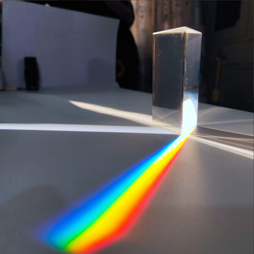 Triangular Prism Optical Crystal Glass Prism Refractor for Science Teaching Spectrum Physics Photography Decor 2