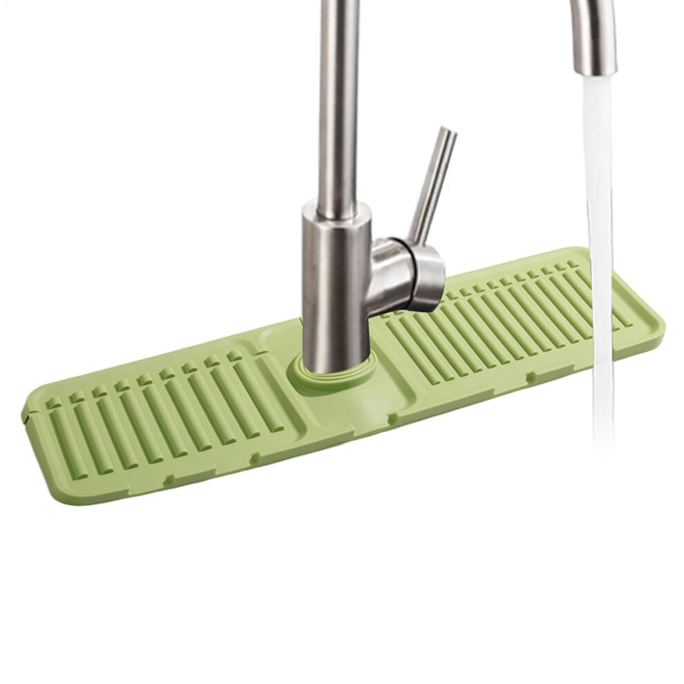 Silicone Drip Mat For Faucet, Sink Accessory In Matcha Green, Soap Dispenser Mat For Kitchen And Bathroom 6038364742759