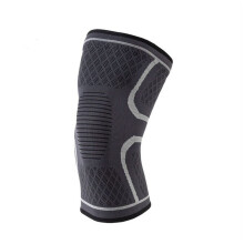 Knee Pads Elastic Sports Leg Support Brace Wrap Protector Compression Pad for Hiking Cycling Running Volleyball Grey Size