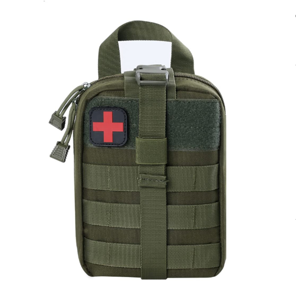 Green First Aid Tactical Waist Bag Military Compact Belt Bag Emergency First Aid Kit Bum Bag For Camping, Army Portable Design