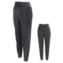 Damen Graue Polyester-Jogginghose XL Lockere Freizeit-Sweatpants zum Laufen & Fitness