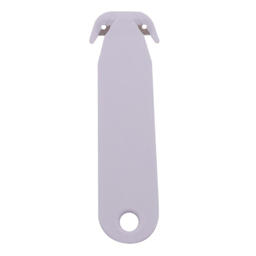 Box Cutter - Double Edge Cardboard Cutter with Automatic Function, Multifunctional Parcel Opener for Couriers and Warehouse Workers, White