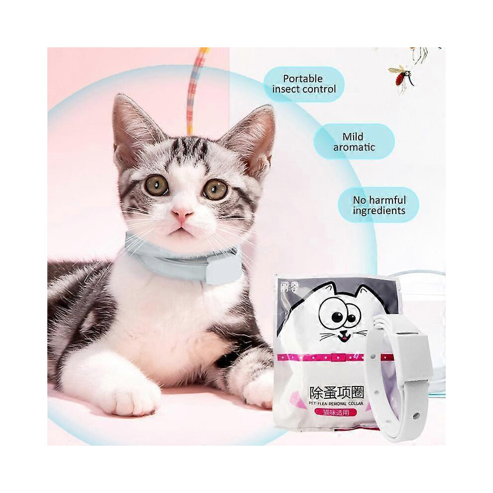 Adjustable Cat & Dog Collar Flea & Tick Prevention Pet Collar Pest Control Rubber Flea Killer