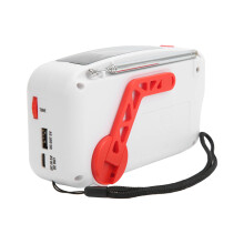 Solar-Handkurbel-AM-FM-Notfallradio mit LED-Licht und mobiler Ladestation