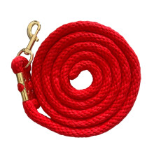 Lead Rope for Horse Training 6.5 Foot with Trigger Bull Snap Durable Long Rope for Horses and Farm Animals Red