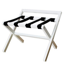 Foldable Luggage Stand Wooden Suitcase Holder with Nylon Straps for Hotel Room 1 Piece Travel Bag Stool