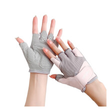 Fitness Gloves Half Finger Cycling Gloves Breathable Quick Drying for Road Cycling M Pink