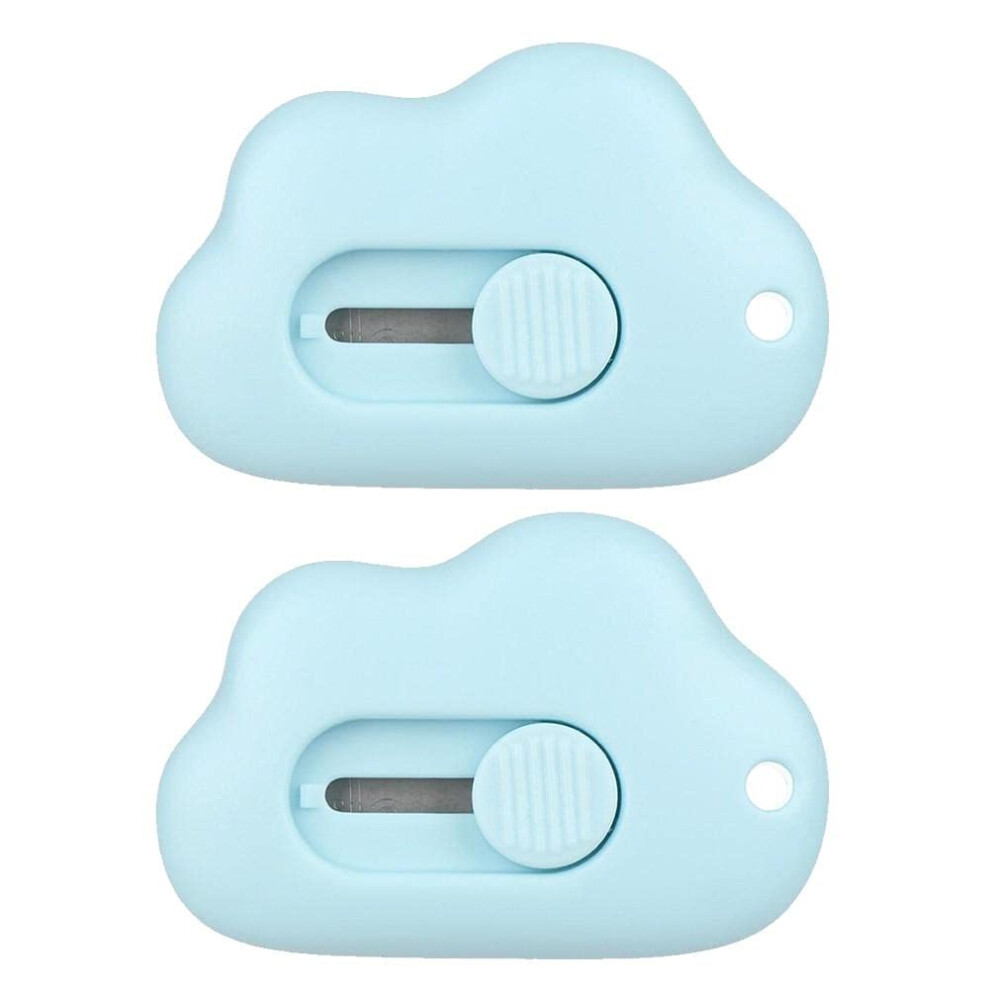 Cloud-Shaped Mini Art Utility Knife, Retractable Cardboard Cutter, Portable Letter Opener For Envelopes And More 6038364744487
