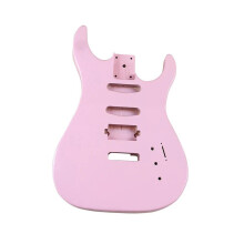 Unfinished Electric Guitar Body Glossy Pink SSH Pickup Hole Compatible with Standard Stratocaster Models