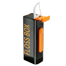 Oral Floss Pick Dispenser with Automatic Pop-Up Case, Portable 3.35 x 1.42 x 1.1 Inch Holder, Includes 10 Travel Floss Picks
