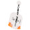 Golf-Scorezähler Ein-Tasten-Reset Mini, ABS, 6,3x5,5 cm, Weiß Orange 11