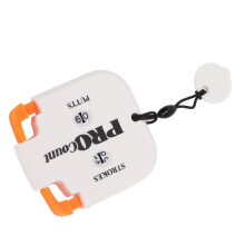 Golf-Scorezähler Ein-Tasten-Reset Mini, ABS, 6,3x5,5 cm, Weiß Orange
