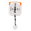 Golf-Scorezähler Ein-Tasten-Reset Mini, ABS, 6,3x5,5 cm, Weiß Orange 2