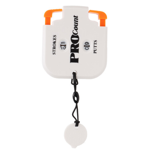 Golf-Scorezähler Ein-Tasten-Reset Mini, ABS, 6,3x5,5 cm, Weiß Orange 1